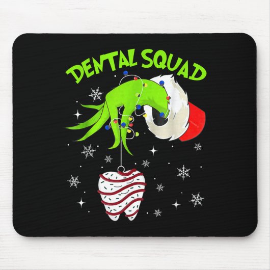 Christmas Dental Squad Cute Dentist Dental Hygieni Mousepad (Vorne)