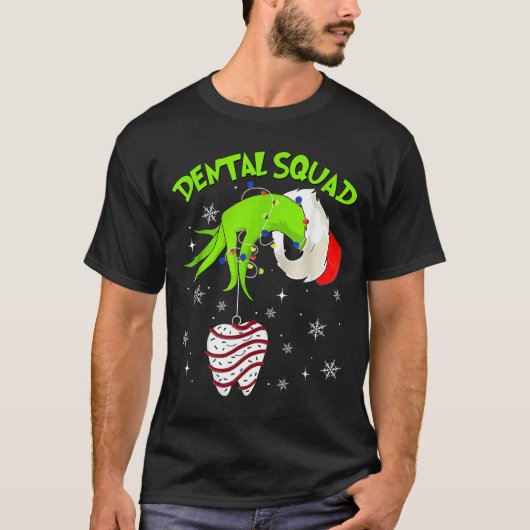 Christmas Dental Squad Cute Dentist Dental Hygieni T-Shirt (Vorderseite)