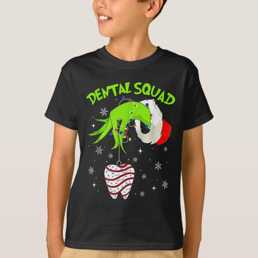 Christmas Dental Squad Cute Dentist Dental Hygieni T-Shirt (Vorderseite)
