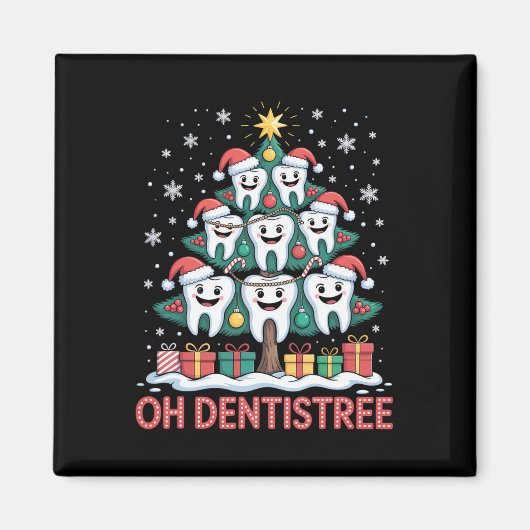 Christmas Dental Squad Oh Dentistree  Magnet (Vorne)