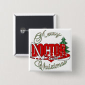 CHRISTMAS DENTIST ARZT BUTTON (Vorne & Hinten)