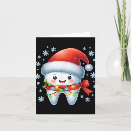 Christmas Dentist Dental Istant Santa Hat Xmas T S Karte (Vorderseite)