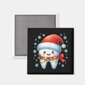 Christmas Dentist Dental Istant Santa Hat Xmas T S Magnet (Vorderseite/Rückseite)