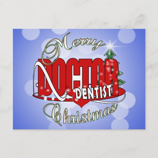 CHRISTMAS DENTIST FEIERTAGSPOSTKARTE (Vorderseite)
