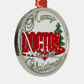 CHRISTMAS DES NEPHROLOGISTISCHEN ARZTES SILBERNES ORNAMENT (Rechts)
