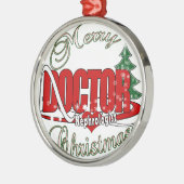 CHRISTMAS DES NEPHROLOGISTISCHEN ARZTES SILBERNES ORNAMENT (Links)