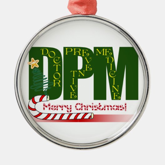 CHRISTMAS DES PRÄVENTIVEN ARZNEIMITTELS VON DPM ORNAMENT AUS METALL (Vorne)