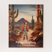 Christmas Desert Southwest Holiday Photo Backdrop Puzzle (Vertikal)