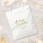 Christmas Design Goldener Typography and Netz Geschenktütchen (Ausgeschnitten)