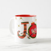 CHRISTMAS DESIGN LIEBE JOACE MIT CHRISTMAS LIG ZWEIFARBIGE TASSE (Vorderseite Links)