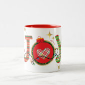 CHRISTMAS DESIGN LIEBE JOACE MIT CHRISTMAS LIG ZWEIFARBIGE TASSE (Mittel)