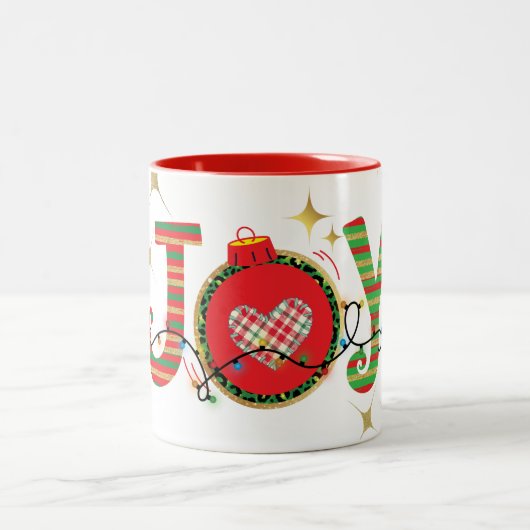 CHRISTMAS DESIGN LIEBE JOACE MIT CHRISTMAS LIG ZWEIFARBIGE TASSE (Mittel)
