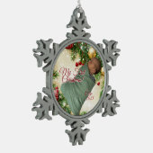 Christmas Design Schneeflocken Zinn-Ornament (Links)
