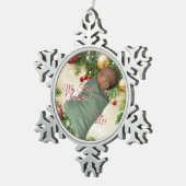 Christmas Design Schneeflocken Zinn-Ornament (Rechts)