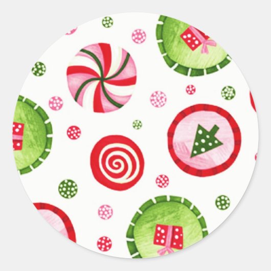 CHRISTMAS DESIGNS RUNDER AUFKLEBER (Vorderseite)