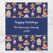 Christmas Desserts Weinetikett (Einzelnes Label)