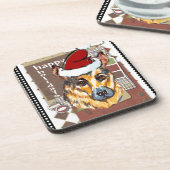 CHRISTMAS DEUTSCHE SCHEPHERD UNTERSETZER (Linke Seite)