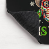 Christmas Dia De Los Muertos Sugar Skull Seis Siet Mousepad (Ecke)