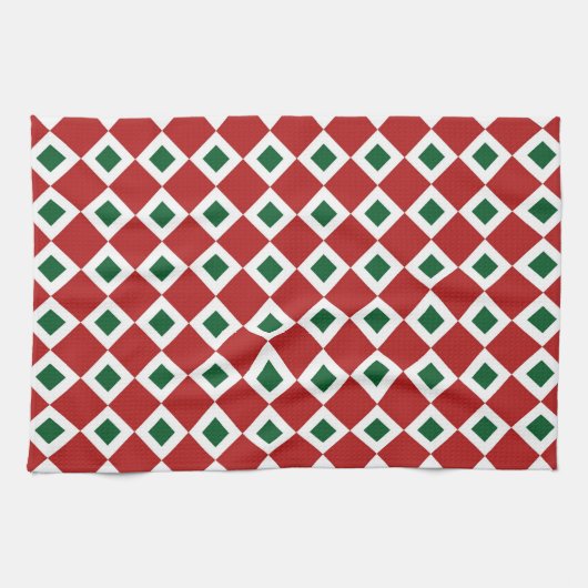 Christmas Diamond Pattern Geschirrtuch (Horizontal)