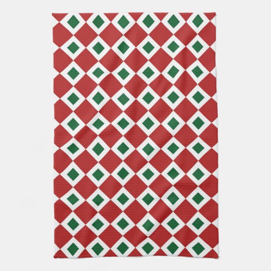 Christmas Diamond Pattern Geschirrtuch (Vertikal)