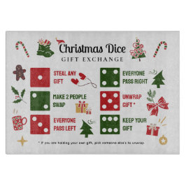 Christmas Dice Gift Exchange Cutting Board Schneidebrett