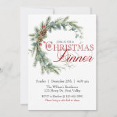 Christmas Dinner, Elegant Holiday,  Feiertagskarte (Vorderseite)