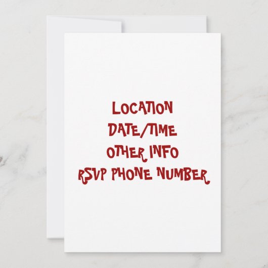 CHRISTMAS DINNER INVITATION EINLADUNG (Rückseite)