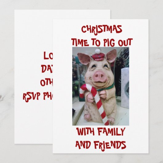 CHRISTMAS DINNER INVITATION EINLADUNG (Vorne/Hinten)