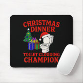 Christmas Dinner Toilet Clogging Chamon _ Funny Ch Mousepad (Mit Mouse)