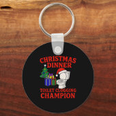 Christmas Dinner Toilet Clogging Chamon _ Funny Ch Schlüsselanhänger (Vorderseite)
