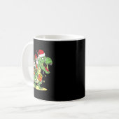 Christmas, Dino, Ugly Xmas, Trex Dinosaur, Gnome Kaffeetasse (Vorderseite Links)