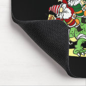 Christmas, Dino, Ugly Xmas, Trex Dinosaur, Gnome  Mousepad (Ecke)