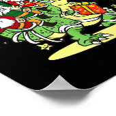 Christmas, Dino, Ugly Xmas, Trex Dinosaur, Gnome Poster (Ecke)