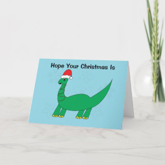 Christmas Dinosaur Brontosaurus Funny Personalize Karte