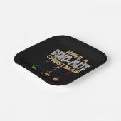 Christmas Dinosaur Dino Pun Pappteller (Gewinkelt)