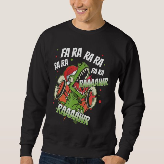 Christmas Dinosaur Fa Ra Ra Ra Rawr Rex Xmas Boys Sweatshirt (Vorderseite)
