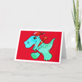 CHRISTMAS DINOSAUR FÜR KINDER GREETING CARD DANKESKARTE