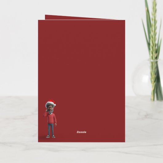 Christmas dinosaur karte (Rückseite)