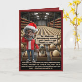 Christmas dinosaur karte (Gelbe Blume)