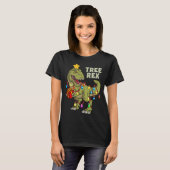 Christmas Dinosaur Lights Trex T-Shirt (Vorne ganz)