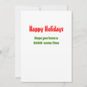 Christmas Dinosaur Rawr-some Flat Karte (Rückseite)