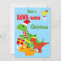 Christmas Dinosaur Rawr-some Flat