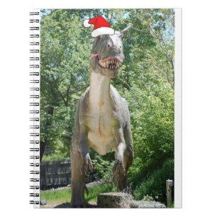 Christmas Dinosaur Santa Claus Notizblock