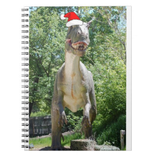 Christmas Dinosaur Santa Claus Notizblock