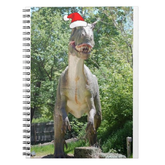 Christmas Dinosaur Santa Claus Notizblock (Vorderseite)