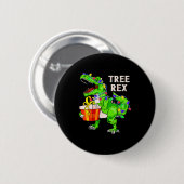 Christmas Dinosaur Shirt Tree Rex Pajamas Xmas Men Button (Vorne & Hinten)