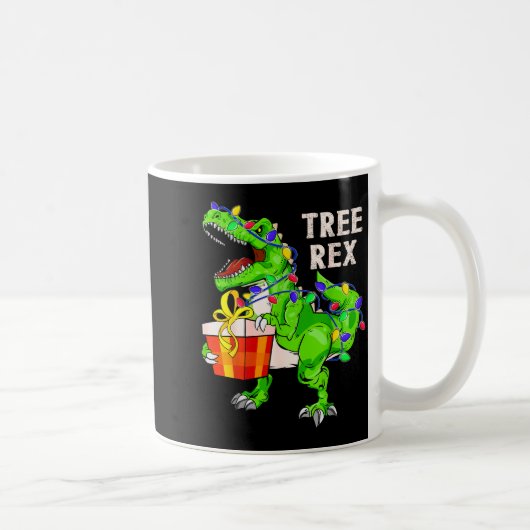 Christmas Dinosaur Shirt Tree Rex Pajamas Xmas Men Kaffeetasse (Rechts)