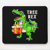 Christmas Dinosaur Shirt Tree Rex Pajamas Xmas Men Mousepad (Vorne)