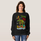 Christmas Dinosaur Tree Rex Pajamas  Christmas Cos Sweatshirt (Vorne ganz)