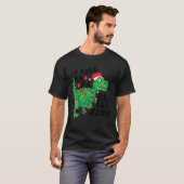 Christmas Dinosaur Weihnachtsmannmütze Fa Ra Ra Ra T-Shirt (Vorne ganz)